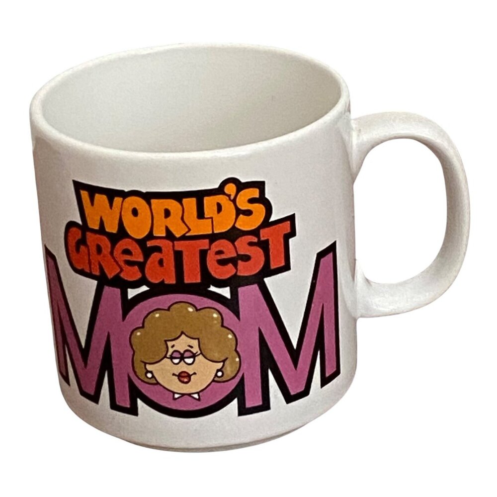 Vintage Worlds Greatest Mom‎ Mug Mothers Day Gift Coffee Cup Made in Korea